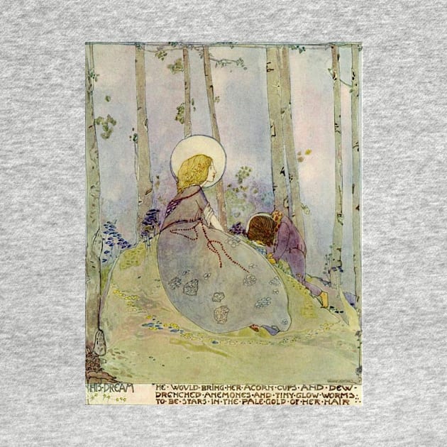 His Dream by Jessie M. King, Art Nouveau Illustration by vintagedesignm